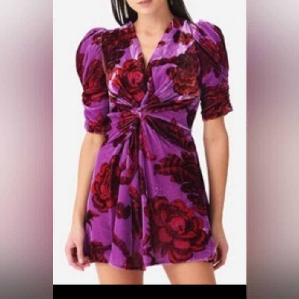 Rhode Leanna Velvet Mini Dress